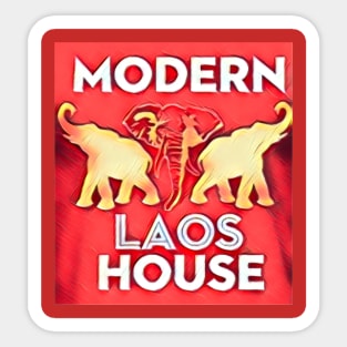 Modern Laos House Sticker